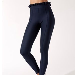 Carbon38 Navy Ruffle Top Leggings